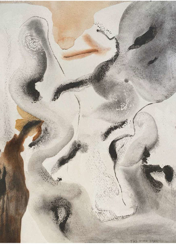 A kiss monocrome  Art Work Rug